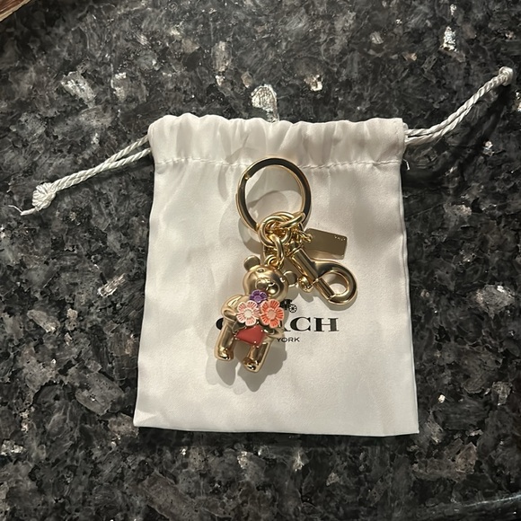NWT Coach Garden Bear Bag Charm/Key Chain - Style No. CH845 - Picture 4 of 4